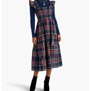 Brand new with tags never worn Hill House Nap Dress size small navy tartan